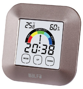 Μετεωρολογικός σταθμός ET640T Alfaone Επτραπέζιος με Ρολόι & Οθόνη Αφής με Έγχρωμη Κλίμακα Silver