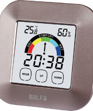 Μετεωρολογικός σταθμός ET640T Alfaone Επτραπέζιος με Ρολόι & Οθόνη Αφής με Έγχρωμη Κλίμακα Silver