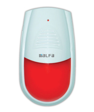 Ομοίωμα σειρήνας D8128S Alfaone με Flash light διαστάσεις 115*196*68mm Λευκό