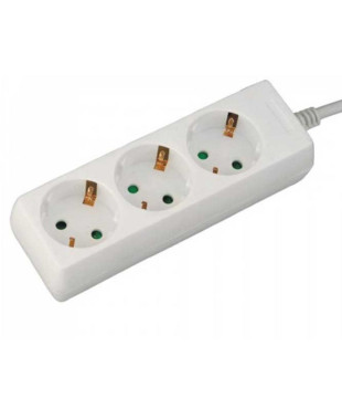 Πολύπριζο V03B Alfaone 3 θέσεις χωρίς διακόπτη 3X1,5mm 1,5m Λευκό