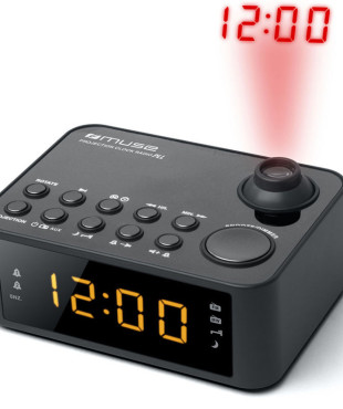 Ραδιορολόι M-178P MUSE Μπαταρίας-Ρεύματος Ψηφιακό Μαύρο