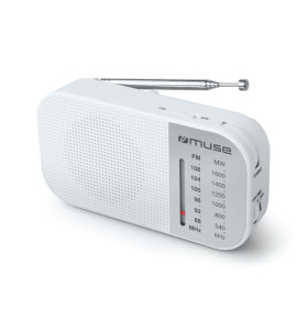 Ραδιόφωνο M-025RW MUSE Μπαταρίας Λευκό Αναλογικό