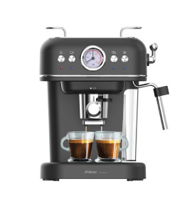 Μηχανή Καφέ Espresso PREM-40444 Primo Eco 20Bar 3σε1 Αναλογικό καντράν θερμοκρασίας Μαύρη-Chrome