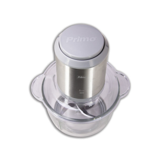 Πολυκόπτης PRFC-40486 500W 2L με γυάλινο μπωλ inox/γκρι