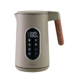 Βραστήρας PRCK-40496 Primo 1.7L 2200W Digital Ανοξείδωτος Cool touch Wooden/Γκρι