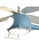 Ανεμιστήρας Οροφής Helicopter PRCF-80678 Primo Kids Series DC 98εκ. Με Τηλεχειριστήριο LED 4Φτερά Μπλέ