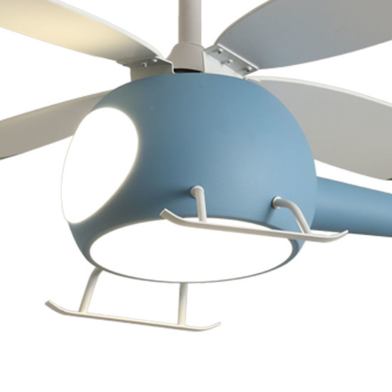 Ανεμιστήρας Οροφής Helicopter PRCF-80678 Primo Kids Series DC 98εκ. Με Τηλεχειριστήριο LED 4Φτερά Μπλέ