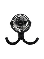 Ανεμιστήρας Mini Flexible PRMF-80691 Primo 4'' 10cm Μαύρος Επαναφορτιζόμενος