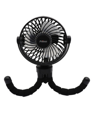 Ανεμιστήρας Mini Flexible PRMF-80691 Primo 4'' 10cm Μαύρος Επαναφορτιζόμενος