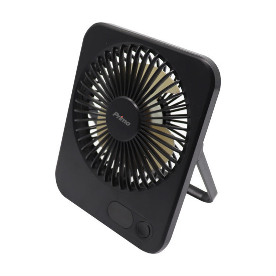 Ανεμιστήρας Mini PRMF-80693 Primo 5'' 12.5cm Μαύρος Επαναφορτιζόμενος