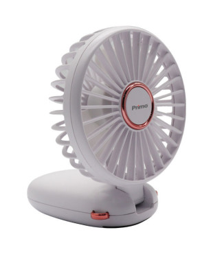 Ανεμιστήρας Mini PRMF-80695 Primo 3.5'' 9cm Λευκός Επαναφορτιζόμενος