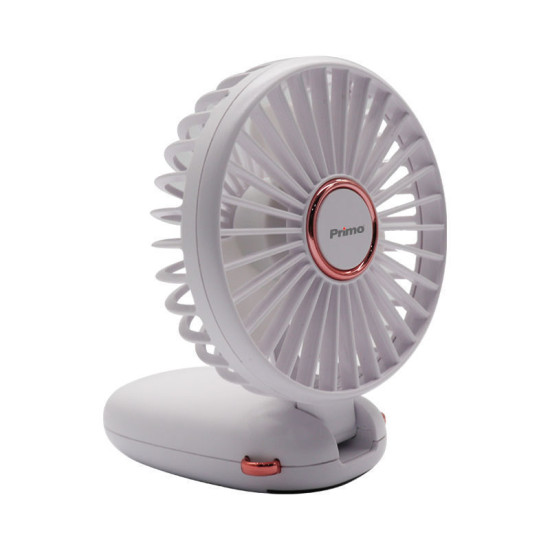 Ανεμιστήρας Mini PRMF-80695 Primo 3.5'' 9cm Λευκός Επαναφορτιζόμενος