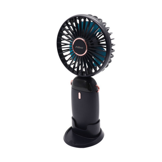 Ανεμιστήρας Mini PRMF-80697 Primo 3.5'' 9cm Μαύρος Επαναφορτιζόμενος