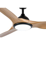 Ανεμιστήρας Οροφής PRCF-80722 Primo 52'' 132εκ. Με Τηλεχειριστήριο 1Φως LED 3Φτερά Μαυρος με ξύλινα φτερά