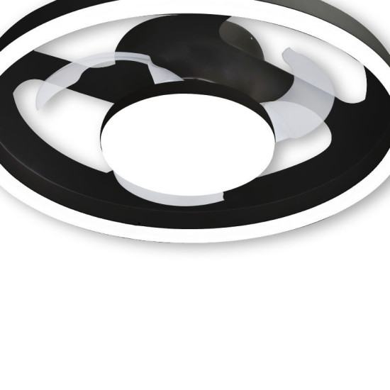 Ανεμιστήρας Οροφής PRCF-80725 Primo 20'' 50εκ. Με Τηλεχειριστήριο 1Φως LED 3 Φτερά Μαύρος