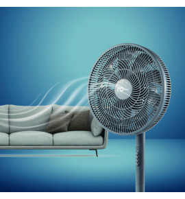 Ανεμιστήρας Ορθοστάτης  ΝSF-80699 Neotec 16'' 40εκ. 9Φτερά Γκρι 2 σε 1