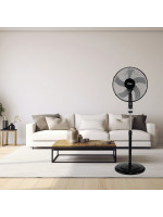 Ανεμιστήρας Ορθοστάτης 16'' 40CM PRSF-80448 Primo Μαύρος-Γκρι 5Φτερά 50W