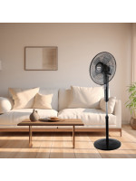 Ανεμιστήρας Ορθοστάτης PRSF-80505 Primo 16'' 40εκ. Με Τηλεχειριστήριο 5Φτερά Μαύρος