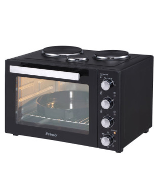 Ηλεκτρικό Φουρνάκι PREO-40253NS Primo Με 3 Εστίες 50L Με λειτουργία αέρα Μαύρο