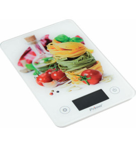 Ζυγαριά Κουζίνας PRKS-40348 Primo Ψηφιακή 5Kg-1g Φωτιζόμενη οθόνη Υάλινη La Spaghetti