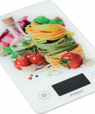 Ζυγαριά Κουζίνας PRKS-40348 Primo Ψηφιακή 5Kg-1g Φωτιζόμενη οθόνη Υάλινη La Spaghetti