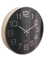 Ρολόι Τοίχου Πλαστικό Μαύρο- Χρυσό 30x30cm