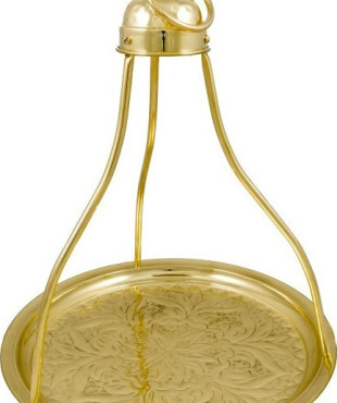 Δίσκος Καφενείου Χειροποίητος Φ14cm Ορειχάλκινος Μπρούτζινος Σκαλιστός