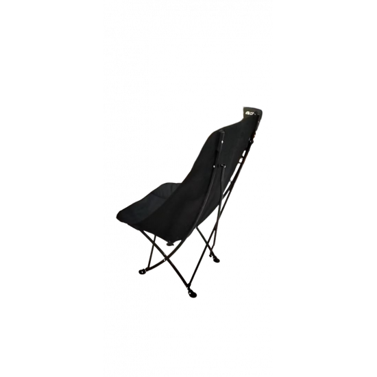 Πολυθρόνα παραλίας βαρέως τύπου από ανοξείδωτο ατσάλι ,σε μαύρο και κόκκινο χρώμα