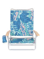 Πολυθρόνα-Ξαπλώστρα Παραλίας Αλουμινίου Με 5 Θέσεις