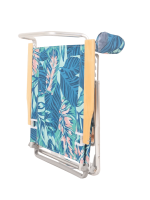 Πολυθρόνα-Ξαπλώστρα Παραλίας Αλουμινίου Με 5 Θέσεις