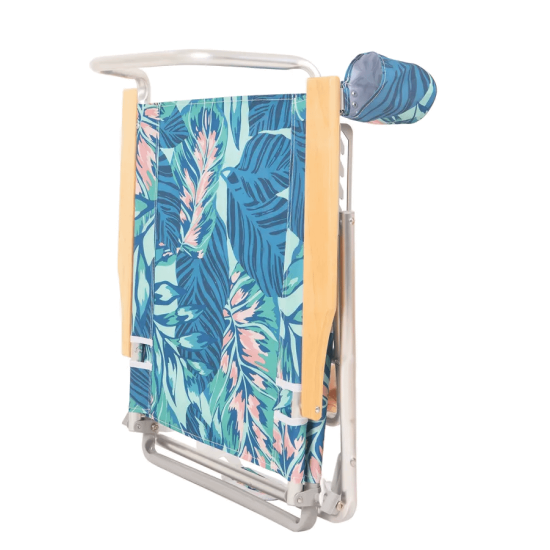 Πολυθρόνα-Ξαπλώστρα Παραλίας Αλουμινίου Με 5 Θέσεις