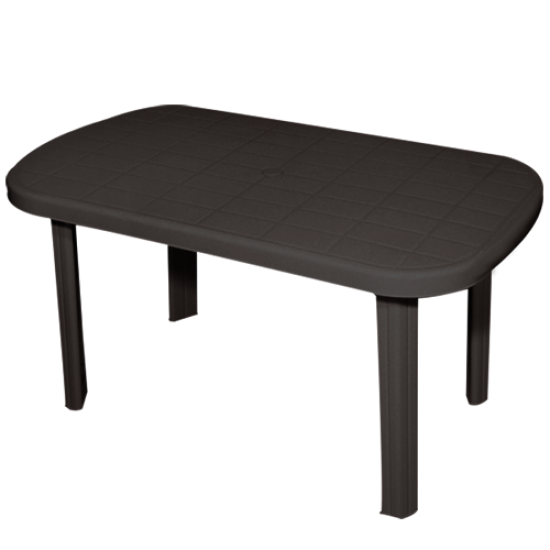 Τραπέζι κήπου πλαστικό 142x84εκ Ανθρακί με αποσπώμενα πόδια Μiltoplast