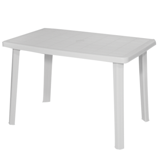 Τραπέζι κήπου πλαστικό ορθογώνιο λευκό 70x110
