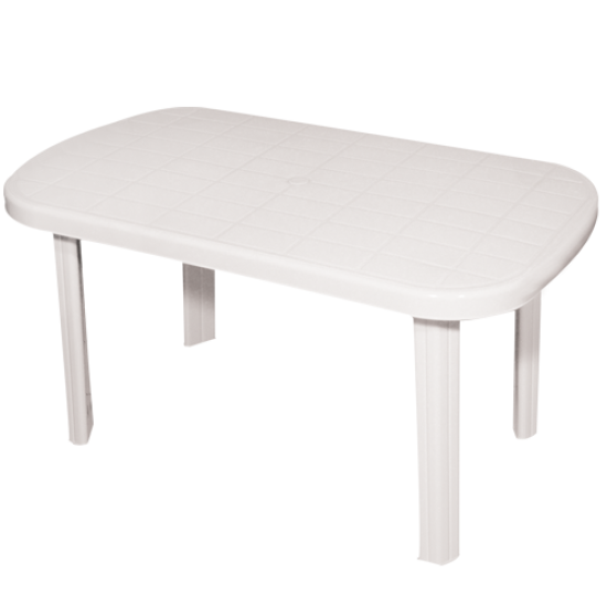 Τραπέζι κήπου πλαστικό 142x84εκ Λευκό με αποσπώμενα πόδια Μiltoplast 