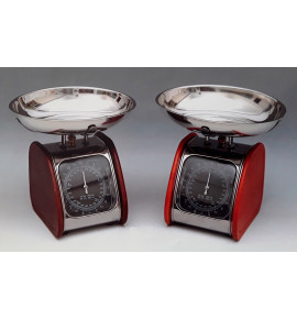 Αναλογική Ζυγαριά Κουζίνας Με Αποσπώμενο Ανοξείδωτο Μπολ850-KCH0901-cherry