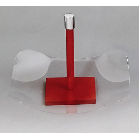 Φρουτιέρα με ξύλινη λαβή και διαφανής βάση932