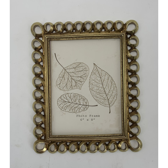 Κορνίζα Polyresin Χρυσή Ανάγλυφη 15×20εκ.3100