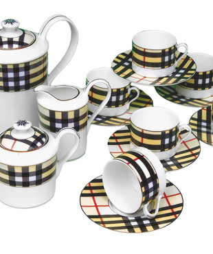 Σερβίτσιο Τσαγιού Πορσελάνης 15τεμ. Καρό 1552