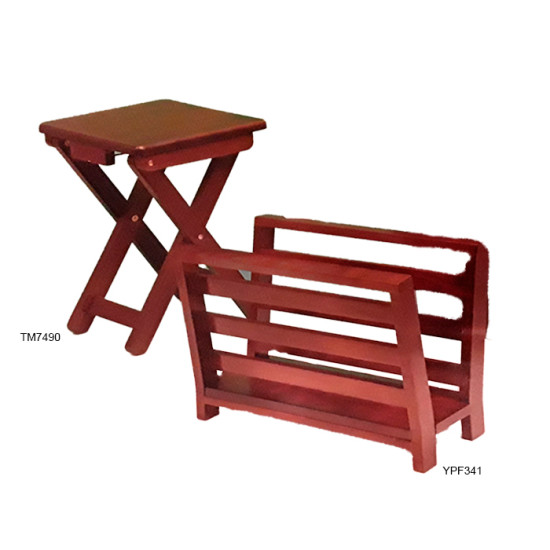 Σκαμπό πτυσσόμενο- Θήκη περιοδικών672-TM7490