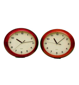 Ρολόι Τοίχου Ξύλινο594-7145-cherry