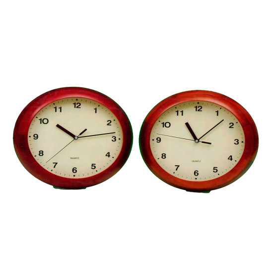 Ρολόι Τοίχου Ξύλινο594-7145-cherry