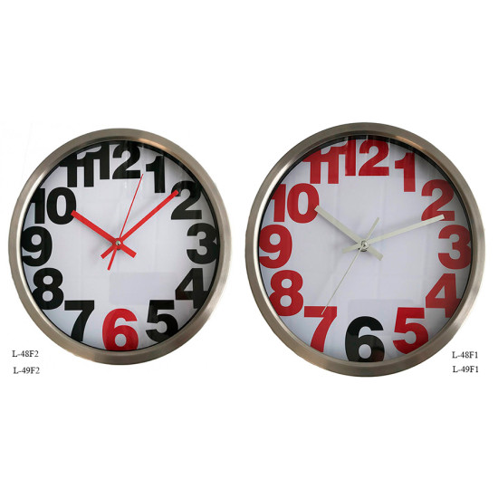 Ρολόι Τοίχου Μεταλλικό607-L-48F2