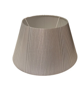 Καπέλο Για Φωτιστικό Υφασμάτινο Ασημί με Μαύρες Ρίγες 39x23εκ.2535