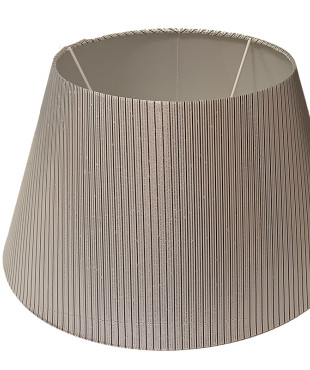 Καπέλο Για Φωτιστικό Υφασμάτινο Ασημί με Μαύρες Ρίγες 39x23εκ.2535