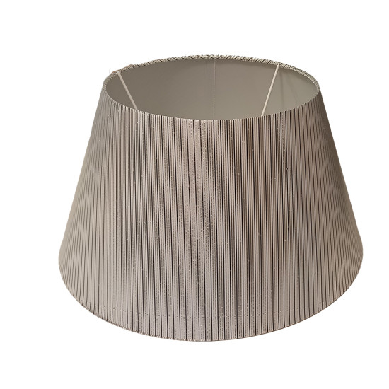 Καπέλο Για Φωτιστικό Υφασμάτινο Ασημί με Μαύρες Ρίγες 39x23εκ.2535