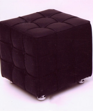 Σκαμπό Από Δερματίνη μαύρο 667