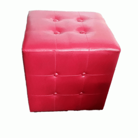 Σκαμπό από δερματίνη κόκκινο661