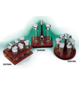 Θήκη Για Μπαχαρικά Με Περιστρεφόμενη Βάση 6τεμ.-Λαδόξυδο & αλατοπίπερο σε βάση780-25078WN