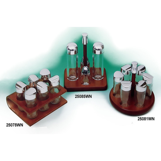 Θήκη Για Μπαχαρικά Με Περιστρεφόμενη Βάση 6τεμ.-Λαδόξυδο & αλατοπίπερο σε βάση780-25078WN