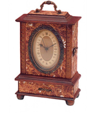 Ρολόι ξύλινο επιτραπέζιο με συρτάρι619